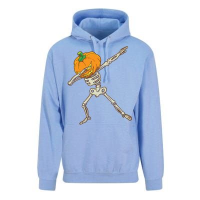 Funny Dabbing Skeleton Pumpkin Halloween Dab Step Gift Unisex Surf Hoodie