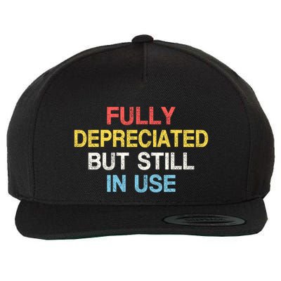 Fully Depreciated Still In Use For Accounting Retro Graphic Wool Snapback Cap