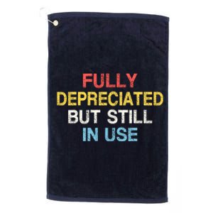 Fully Depreciated Still In Use For Accounting Retro Graphic Platinum Collection Golf Towel