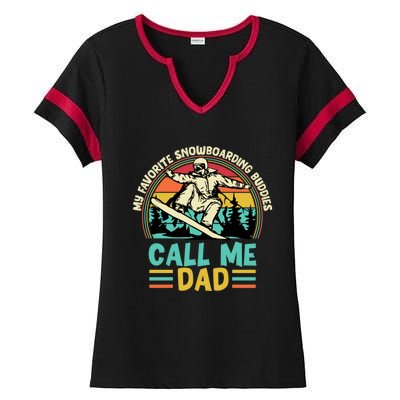 Funny Dad Snowboarding Adventure FatherS Day Celebration Gift Ladies Halftime Notch Neck Tee