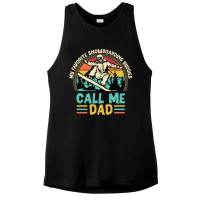 Funny Dad Snowboarding Adventure FatherS Day Celebration Gift Ladies PosiCharge Tri-Blend Wicking Tank