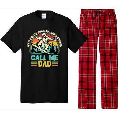 Funny Dad Snowboarding Adventure FatherS Day Celebration Gift Pajama Set