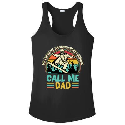 Funny Dad Snowboarding Adventure FatherS Day Celebration Gift Ladies PosiCharge Competitor Racerback Tank