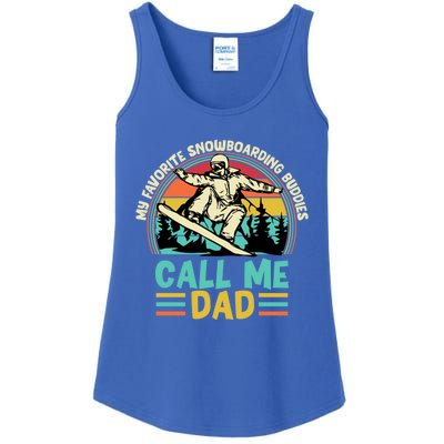 Funny Dad Snowboarding Adventure FatherS Day Celebration Gift Ladies Essential Tank