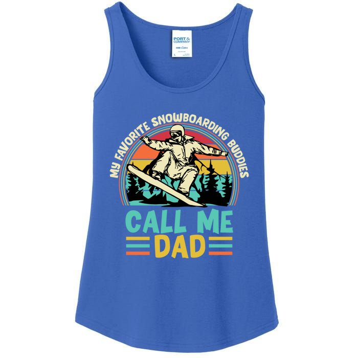 Funny Dad Snowboarding Adventure FatherS Day Celebration Gift Ladies Essential Tank