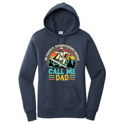 Funny Dad Snowboarding Adventure FatherS Day Celebration Gift Women's Pullover Hoodie