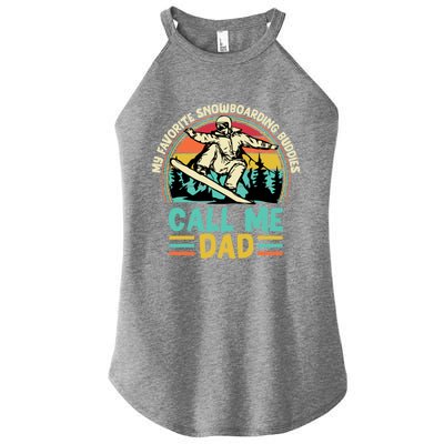 Funny Dad Snowboarding Adventure FatherS Day Celebration Gift Women’s Perfect Tri Rocker Tank