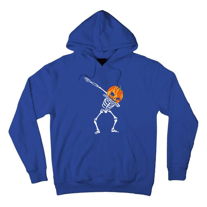 Funny Dabbing Skeleton Pumpkin Halloween Dab Great Gift Tall Hoodie