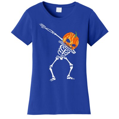 Funny Dabbing Skeleton Pumpkin Halloween Dab Great Gift Women's T-Shirt