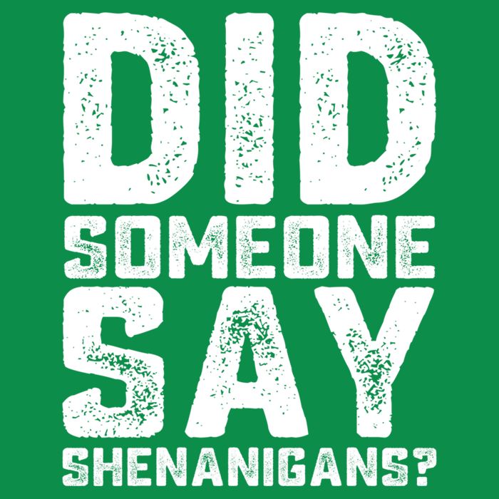 Funny Did Someone Say Shenanigans St Patricks Day Costume Women's V-Neck T-Shirt