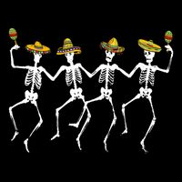 Funny Dancing Skeletons Sombreros Maracas Cinco De Mayo 16 in Basic Backpack