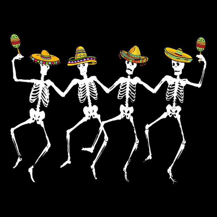 Funny Dancing Skeletons Sombreros Maracas Cinco De Mayo 16 in Basic Backpack