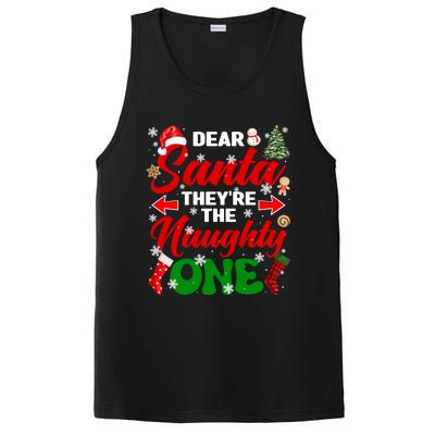 Funny Dear Santa They Are The Naughty Ones Christmas Squad Gift PosiCharge Competitor Tank