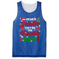 Funny Dear Santa They Are The Naughty Ones Christmas Squad Gift Mesh Reversible Basketball Jersey Tank