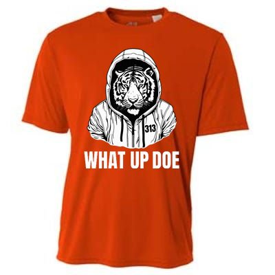 Funny Detroit Slang What Up Doe 313 Cooling Performance Crew T-Shirt