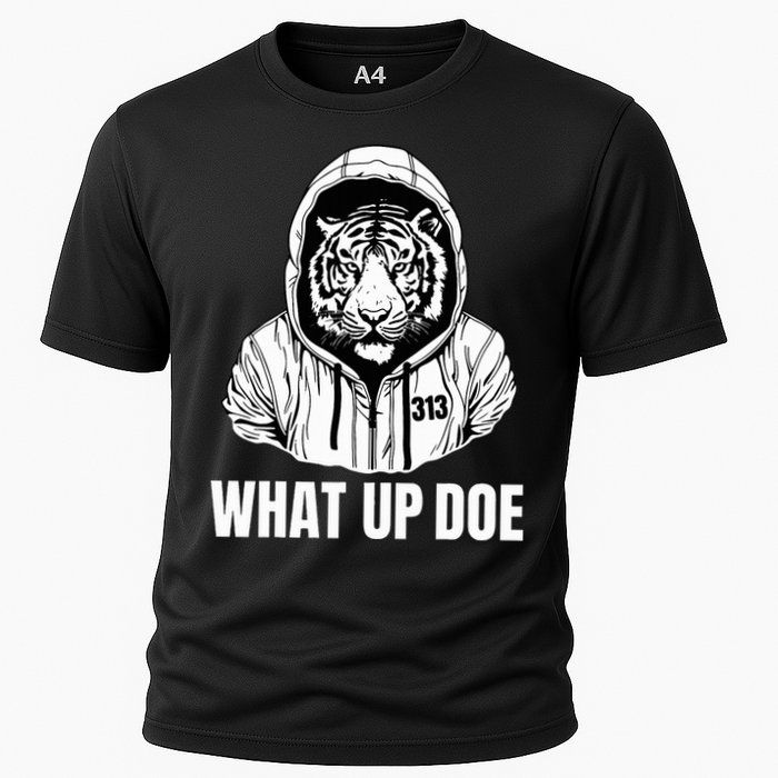 Funny Detroit Slang What Up Doe 313 Cooling Performance Crew T-Shirt