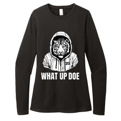 Funny Detroit Slang What Up Doe 313 Womens CVC Long Sleeve Shirt