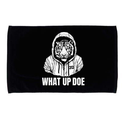 Funny Detroit Slang What Up Doe 313 Microfiber Hand Towel
