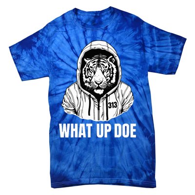 Funny Detroit Slang What Up Doe 313 Tie-Dye T-Shirt