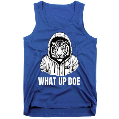 Funny Detroit Slang What Up Doe 313 Tank Top