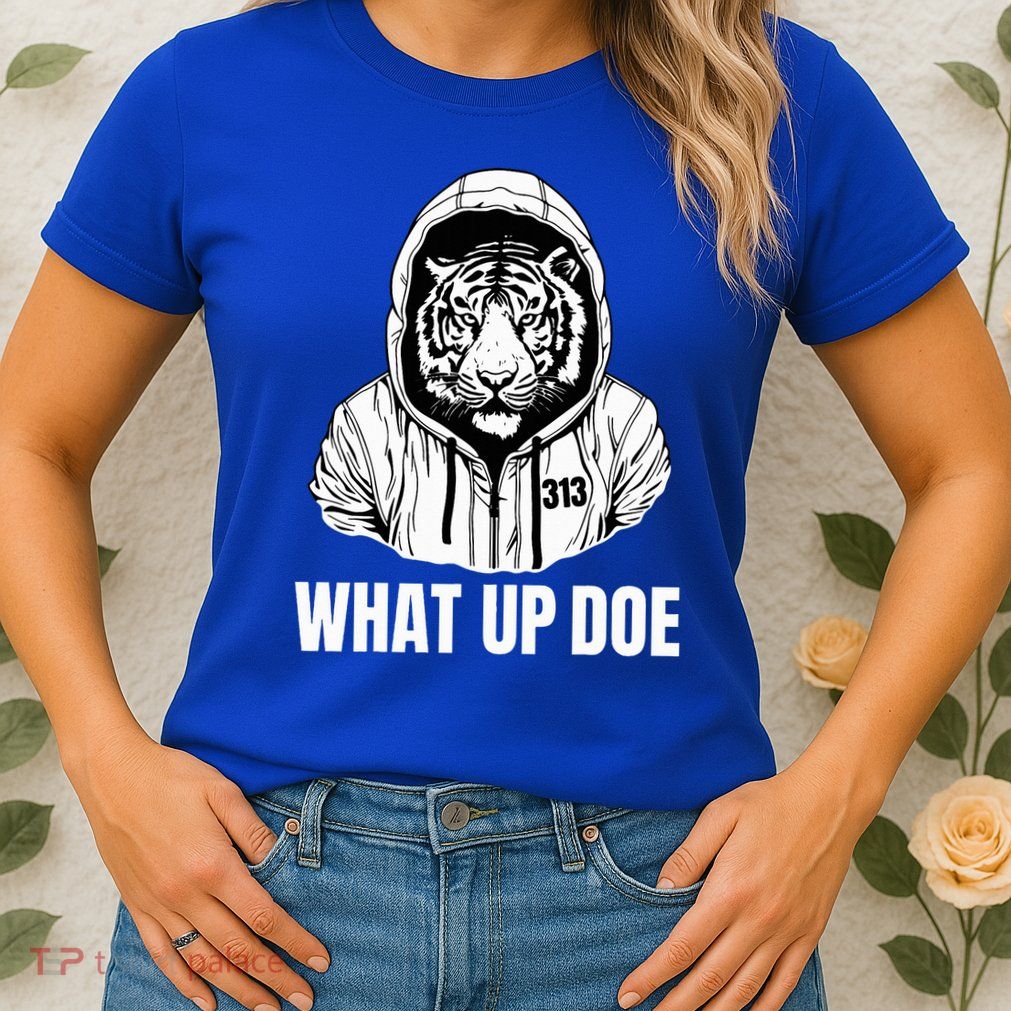 Funny Detroit Slang What Up Doe 313 Womens T-Shirt