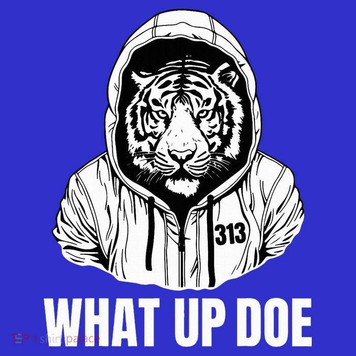 Funny Detroit Slang What Up Doe 313 Women's V-Neck T-Shirt