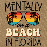 Florida Dreaming Snowbirdstally On A Beach In Florida Cotton Canvas Backpack
