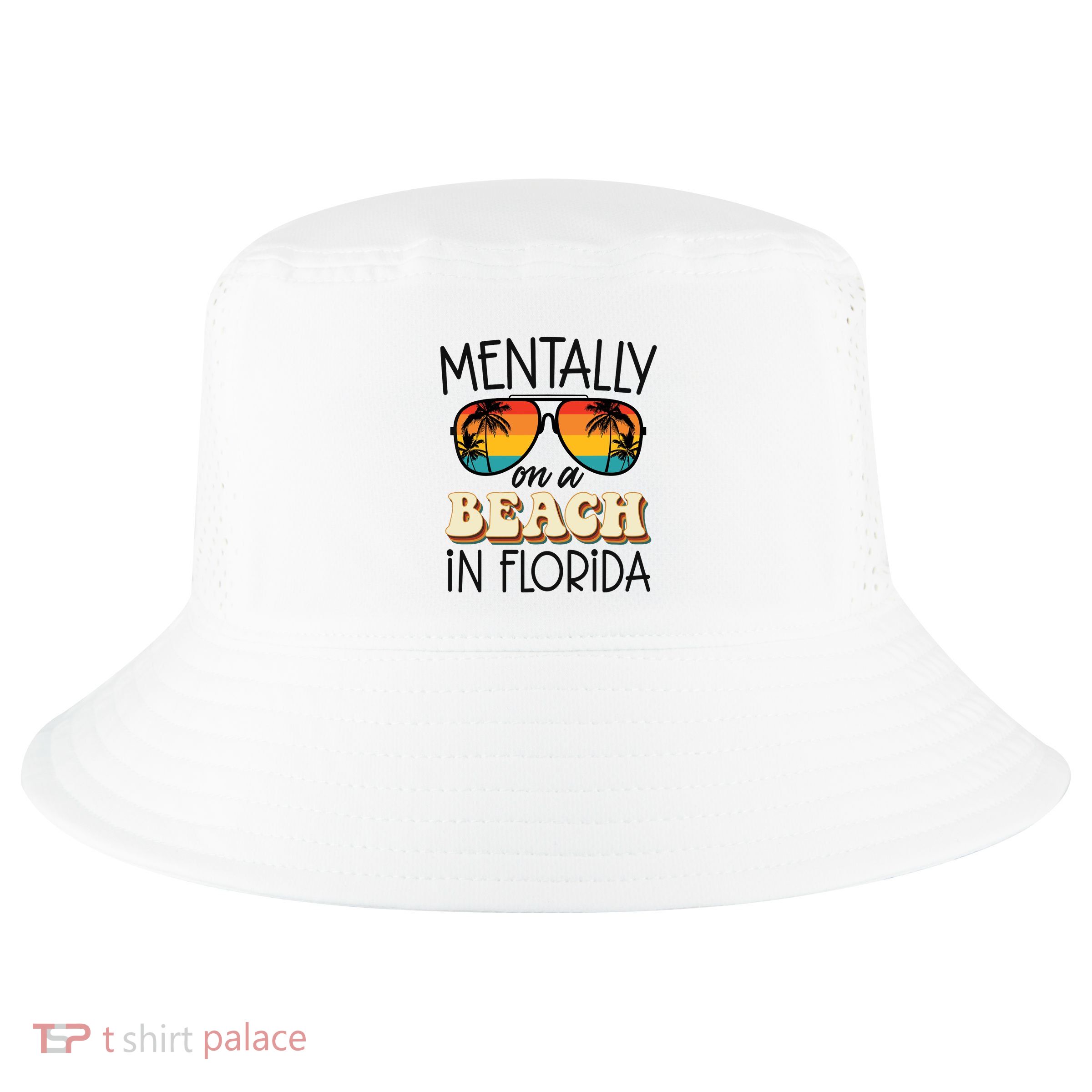 Florida Dreaming Snowbirdstally On A Beach In Florida Cool Comfort Performance Bucket Hat