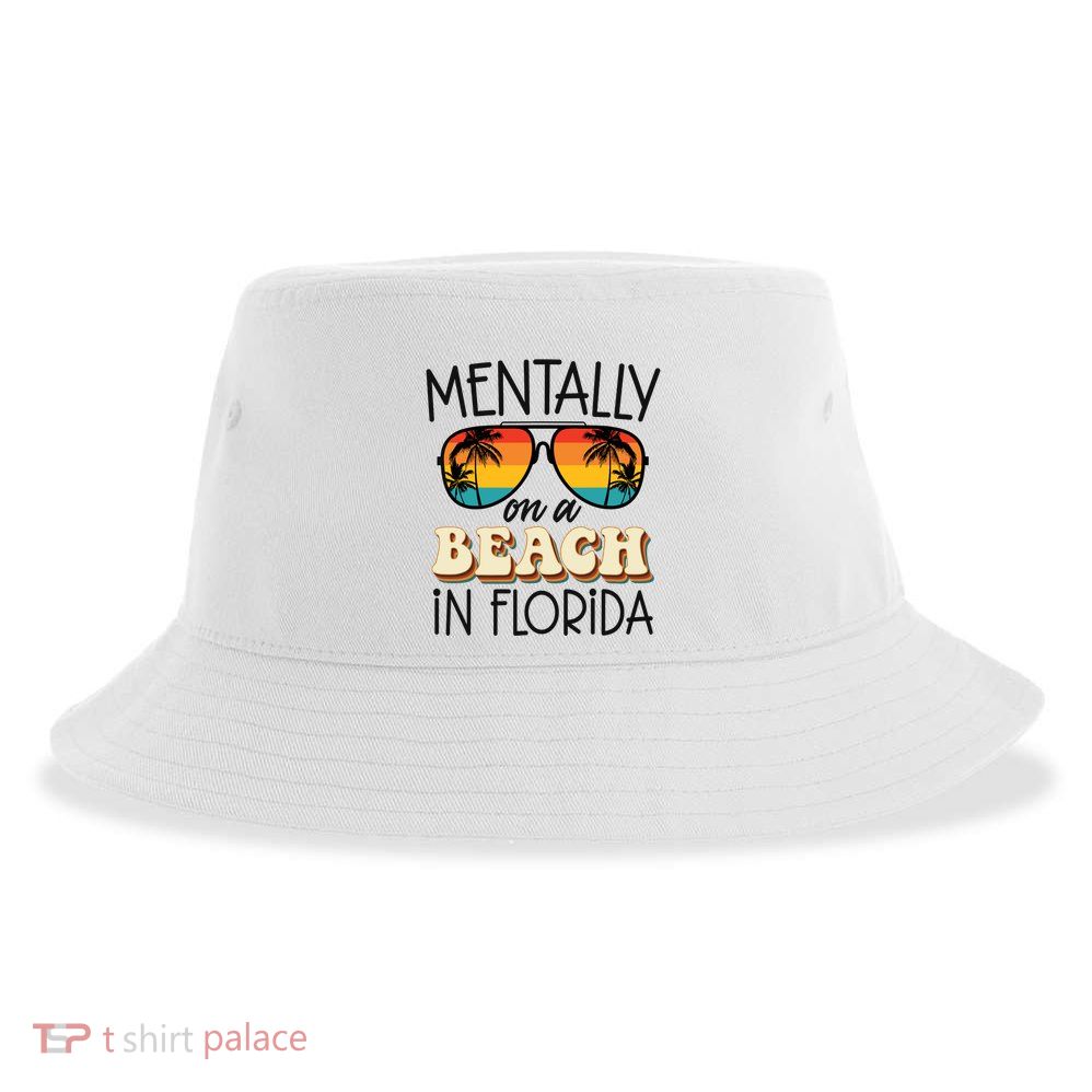 Florida Dreaming Snowbirdstally On A Beach In Florida Sustainable Bucket Hat