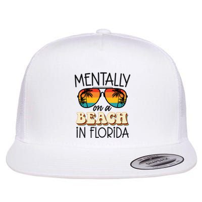 Florida Dreaming Snowbirdstally On A Beach In Florida Flatbill Hat