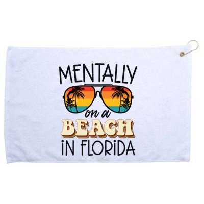 Florida Dreaming Snowbirdstally On A Beach In Florida Grommeted Golf Towel