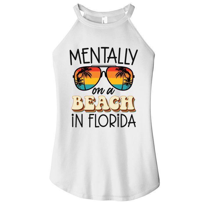 Florida Dreaming Snowbirdstally On A Beach In Florida Women's Perfect Tri Rocker Tank