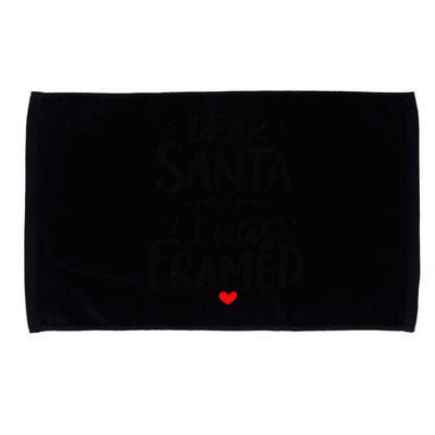 Funny Dear Santa I Was Framed Christmas Holiday Design Microfiber Hand Towel