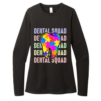 Funny Dental Squad Autism Awareness Day Tooth Ribbon Puzzle Great Gift Womens CVC Long Sleeve Shirt