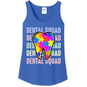 Funny Dental Squad Autism Awareness Day Tooth Ribbon Puzzle Great Gift Ladies Essential Tank