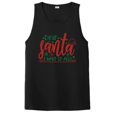 Funny Dear Santa I Want It Sarcastic Christmas Sweater Xmas Funny Gift PosiCharge Competitor Tank