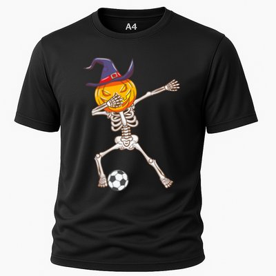 Funny Dabbing Skeleton Pumpkin Head Scary Witch Hat Soccer Performance Shirt