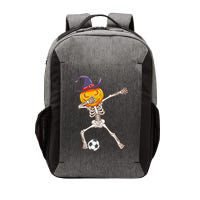 Funny Dabbing Skeleton Pumpkin Head Scary Witch Hat Soccer Vector Backpack