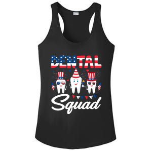 Funny Dental Squad Dental Hygienists Usa Flag 4th Of July Cool Gift Ladies PosiCharge Competitor Racerback Tank