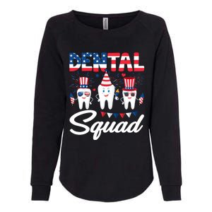 Funny Dental Squad Dental Hygienists Usa Flag 4th Of July Cool Gift Womens California Wash Sweatshirt