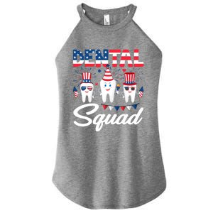 Funny Dental Squad Dental Hygienists Usa Flag 4th Of July Cool Gift Women's Perfect Tri Rocker Tank