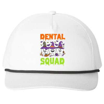 Funny Dental Squad Costume Trick Or Teeth Denstist Halloween Gift Snapback Five-Panel Rope Hat