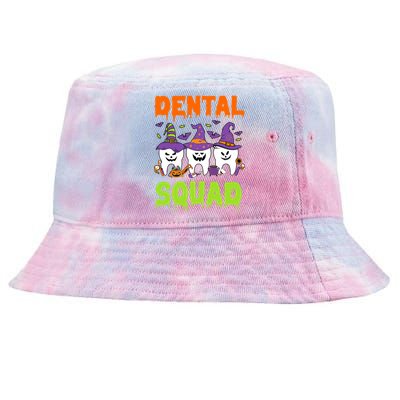 Funny Dental Squad Costume Trick Or Teeth Denstist Halloween Gift Tie-Dyed Bucket Hat