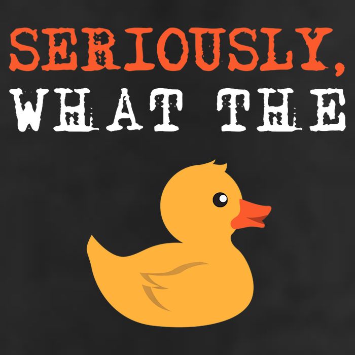 Funny Ducks Seriously What The Duck Animal Pun Rubber Ducky Large Microfiber Waffle Golf Towel
