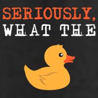 Funny Ducks Seriously What The Duck Animal Pun Rubber Ducky Microfiber Hand Towel