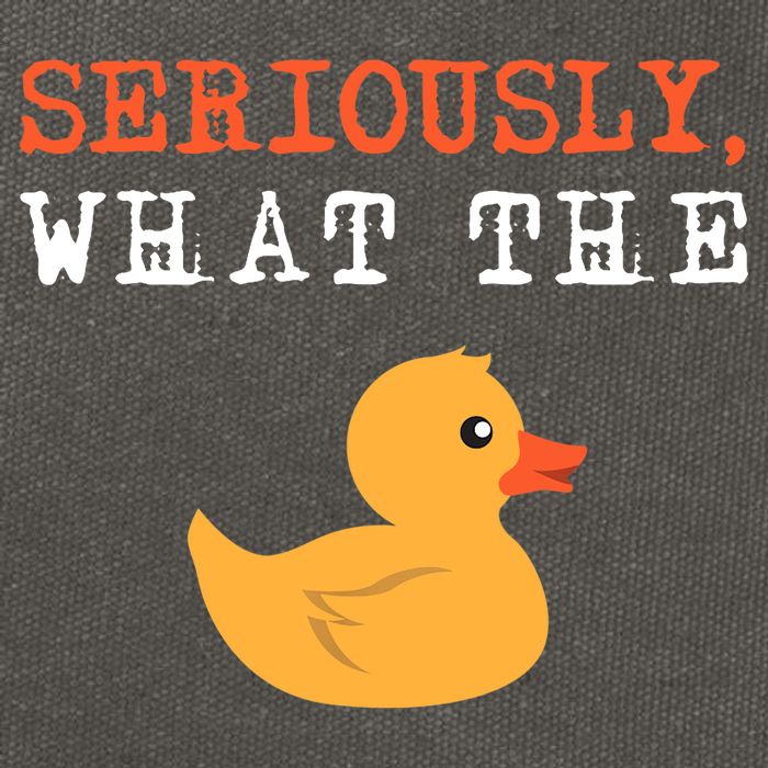 Funny Ducks Seriously What The Duck Animal Pun Rubber Ducky Cotton Canvas Backpack