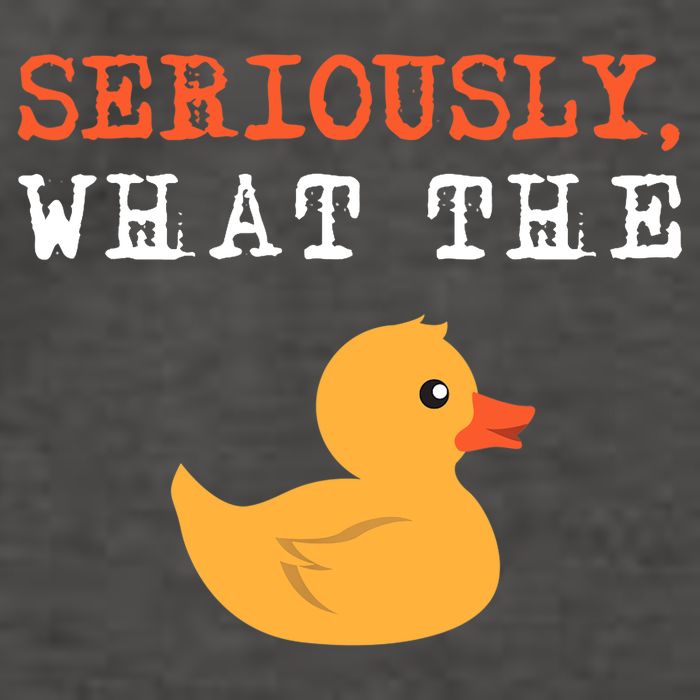 Funny Ducks Seriously What The Duck Animal Pun Rubber Ducky Vector Backpack