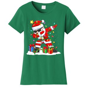 Funny Dabbing Santa Christmas Tree Lights Xmas Boys Women's T-Shirt