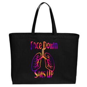 Face Down Sats Up Respiratory Therapist Nurse Nursing Gift Cotton Canvas Jumbo Tote