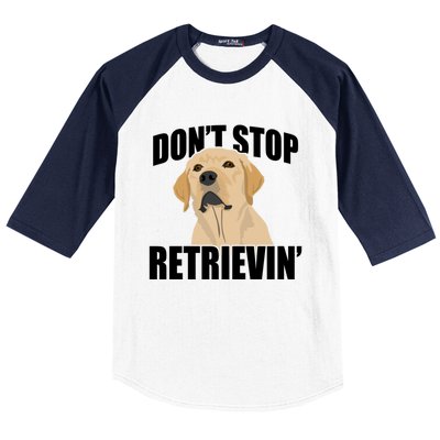 Funny Dont Stop Retrievin Retriever Dont Stop Retrieving Gift Baseball Sleeve Shirt